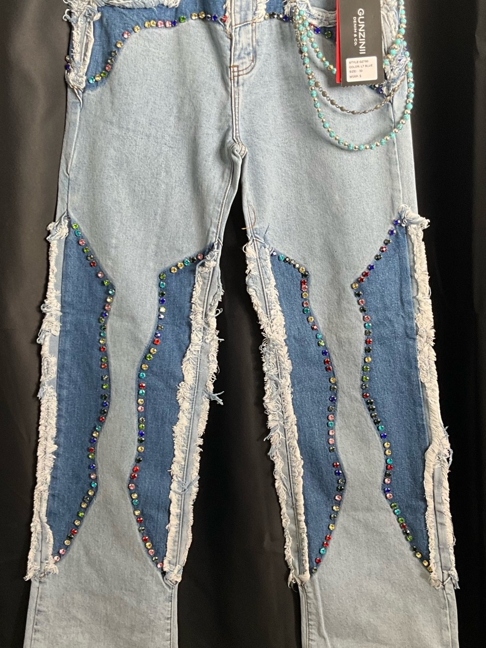 Gunzinii Rhinestone Loose Fit Jeans